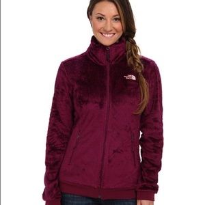 Purple north face fleece jacket